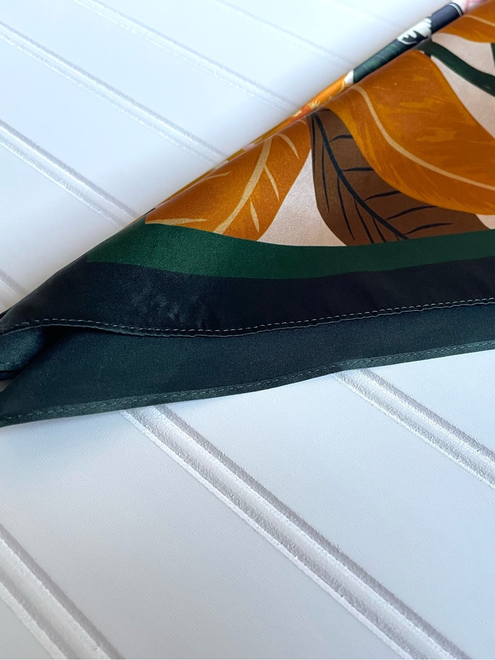 Curlfriend Collective Hair Scarf Large Green Women Botanical Silk Butterfly D026 - Picture 8 of 13